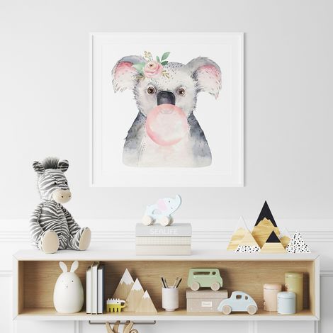 Poster / Affiche carrée Enfants - Koala bulle - 50x50 cm (1/3)