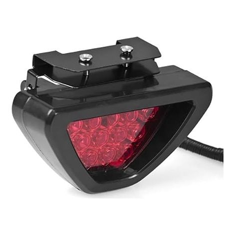 Feu de Frein de Voiture, Style F1 DRL Rouge 12 LED Arrière Feu Stop Antibrouillard Triangulaire Feu Stop Feu de sécurité pour Voiture Camion SUV (Comme montré) (1/5)