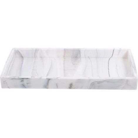 SECFOU Plateau rectangulaire élégant en silicone pour salle de bain , servant solution rangement éta (1/5)