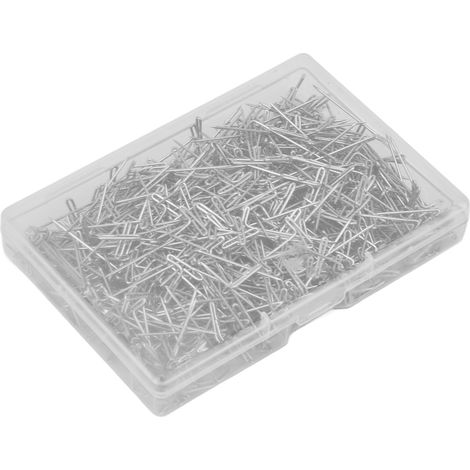 500 épingles en T en acier inoxydable de 27 mm / 1,06 pouce, épingles en T pour perruques, aiguilles en forme de T avec boîte en plastique pour la couture et le modelage (1/5)