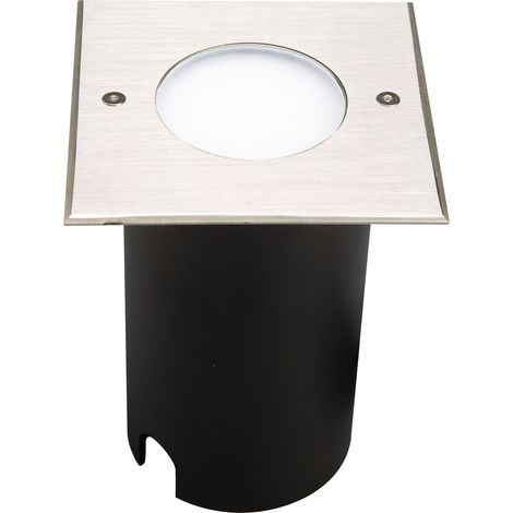 Encastré de sol extérieur COLOSS 3 SWITCH carré inox 2400K-4000K 15W - EUROPOLE - 54436