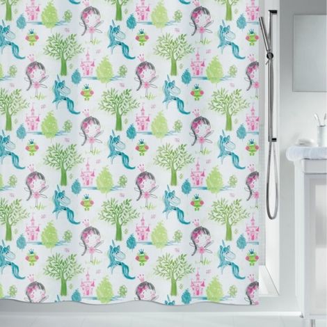 Cortina de ducha Poliéster PRINCESS 180x200cm Multicolor Spirella