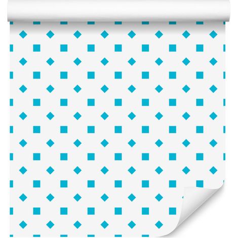 Papier peint à pois blancs et céladon, fond blanc pour salon et chambre 50x1000 cm (1/5)