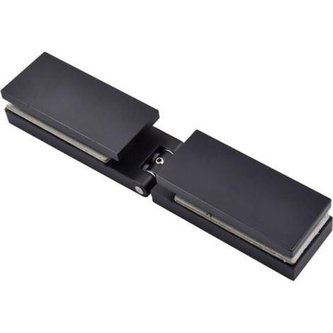 Charnière de porte de douche, charnière pivotante en acier inoxydable 304 pour porte battante de douche de 6 à 12 mm (180 degrés, noir mat) (1/5)