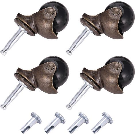 Roulettes à billes de 3,8 cm (1,5 pouce) pour meubles, lot de 4 (1/4)