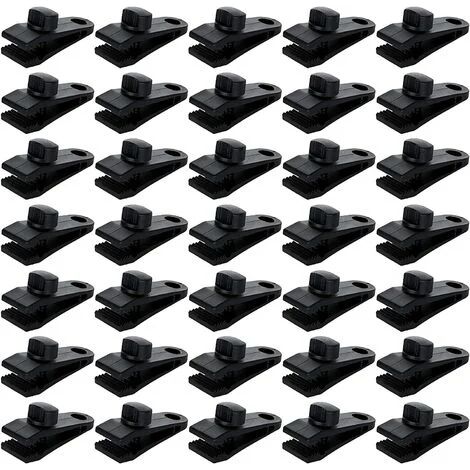 Lot De 30 Pinces Pour Bâche - Clips Fixation Nylon Résistant - Pour Tente Auvent Piscine Camping (1/5)