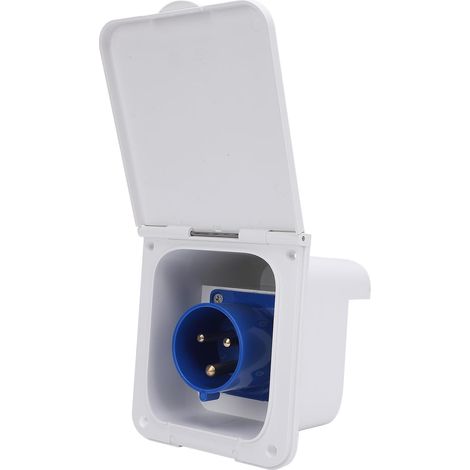 Prise d'alimentation pour camping-car, 3 broches, 32 A, prise d'alimentation encastrée pour remorque de camping-car, entrée d'alimentation RV, entrée d'alimentation Shore, entrée (1/5)