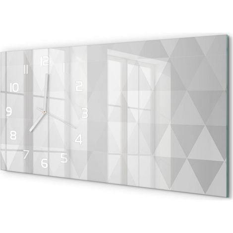 Horloge Murale XXL 60x30 cm Design Moderne en Verre Trempé Salon Salle à Manger Arrière-plan abstrait (1/5)