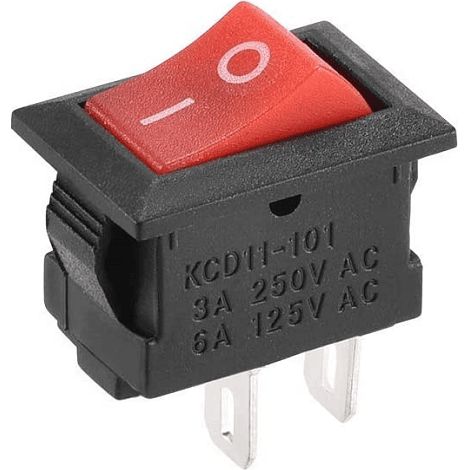 Interruptor universal 2 pin on-off Rojo 3 A (1/3)
