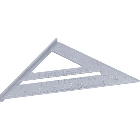 Équerre en alliage d'aluminium, 18 cm, angle de 45°/90°, outil de mesure robuste pour les travaux manuels et le travail du bois (1/5)