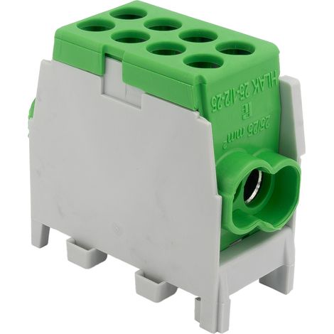 Morsettiera di derivazione per blocco di distribuzione hlak 25-1/2/25 M2 green bridge 1P 1.5-25 mm2 Pollmann 2080190 (1/5)