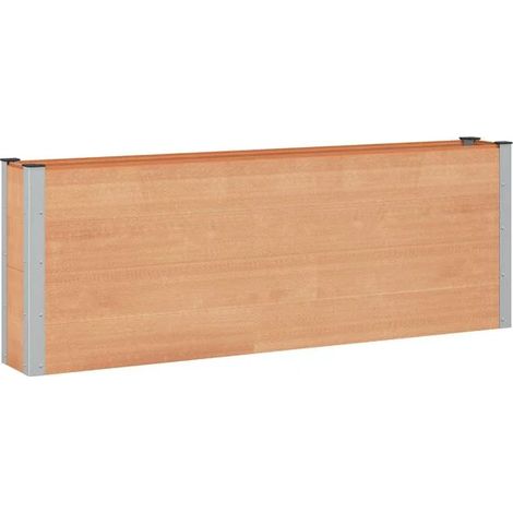 Jardinière surélevée en aluminium brun, mesurant 50 x 30 x 36 cm. (1/5)