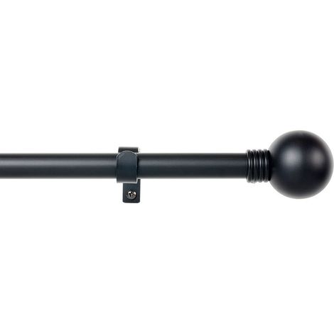 Cintacor Kit di barra per tende estensibile nera 110-200 cm (1/4)
