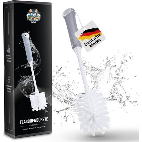 Long goupillon (32 cm) pour gourdes, carafes, etc. Brosse de nettoyage flexible, passe au lave-vaisselle, bouteille isotherme, biberon, vases (1/5)