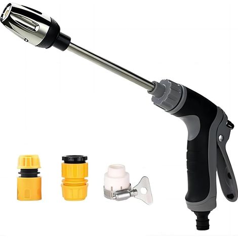 High Pressure Washer, Equipped with a Universal Nozzle, Suitable for Multiple Uses: Garden, Patio, Car (Black) (1/5)