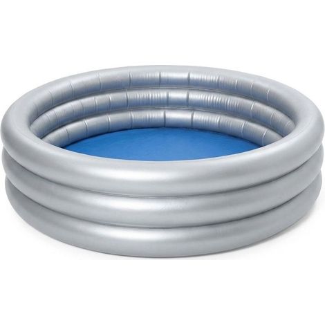 Piscina Gonfiabile Space Ship Vinile Argento Giardino 152x43cm
