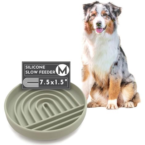 Silikon-Fressnapf mit Anti-Schling-Funktion, ideal für Hunde und Welpen. Modernes Leckpad-Design reduziert das Verschlucken. 19 cm breit x 4 cm hoch. Freuen Sie sich auf eine spannende Futteraufnahme.