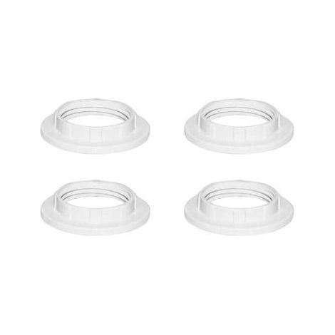 Set 4 inele adaptor pentru abajur QttvbTna, plastic, alb, 42x27mm (1/3)