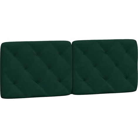 Maison Exclusive - Cuscino Testiera Verde Scuro 120 cm in Velluto