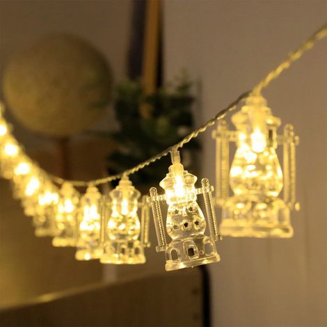Guirlande Lumineuse LED - 20 Ampoules - Longueur 300 cm - Fonction Marche/Arrêt - Alimentation Piles AA - Pour Décoration Intérieure et Extérieure (1/5)