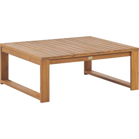 Garden Coffee Table TIMOR 90 cm 75 cm Certified Acacia Wood Light Brown