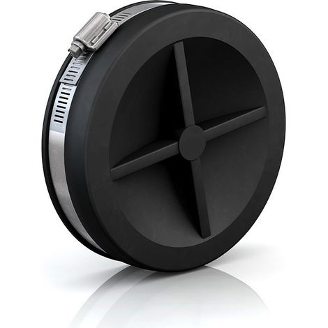 CR Endkappe CEC 145 (130-145mm), 0,6 bar, L: 54mm, PVC / V2A