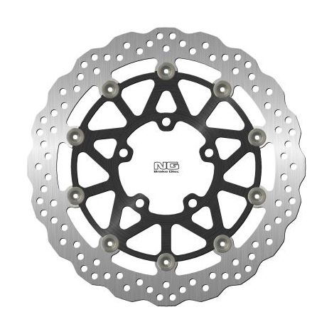 DISCO DE FRENO DELANTERO NG KAWASAKI Z1000/ZZR1400 '17-20 (310X80X5.5MM) (5X10.5MM) FLOTANTE ONDULADO (CENTRO DE ALUMINIO)