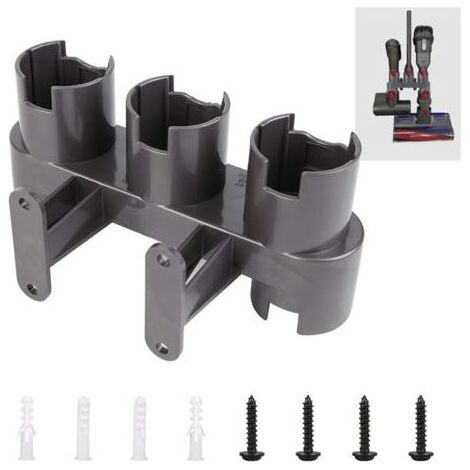 Wandmontierter Zubehörhalter, Adapter-Konverter-Set für Dyson V11 V10 V8 V7, Ersatz für Dyson Staubsauger (Grau, mit Teilepaket) (1/5)