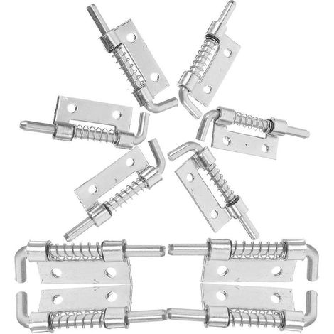 10 federbelastete Riegel, federbelastete Zylinderschlösser, bewegliche Federbänder (1/5)