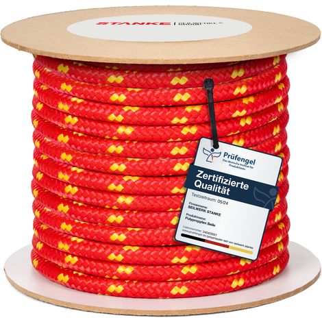 Seilwerk STANKE 100 m 8 mm corde en polypropylène corde d'amarrage gréement corde blanche