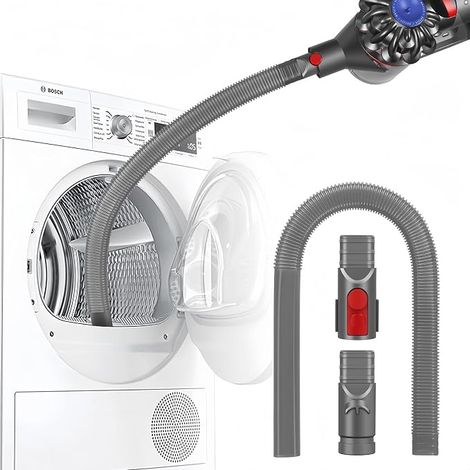 Kit per la pulizia del condotto di ventilazione dell'asciugatrice, compatibile con gli aspirapolvere Dyson V6, V7, V8, V10, V11, V12 e V15, comprensivo di tubo di prolunga flessibile e accessori. (1/4)