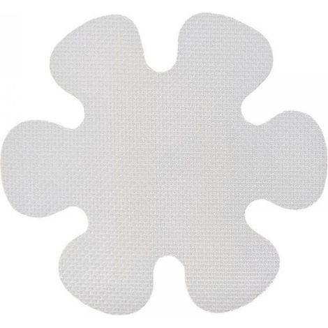 Adhesive Anti-Slip Stickers - Flower Shape - PEVA - For Bathroom Shower Bathtub - 10 Pieces (1/5)