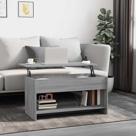 Couchtisch Grau Sonoma 102x50x52,5 cm Holzwerkstoff