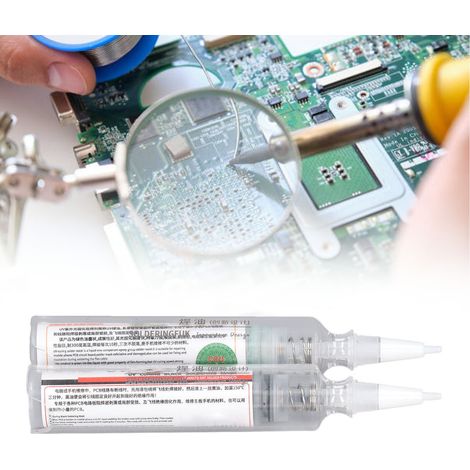 Huile noire de protection pour soudure polymérisable aux UV + huile verte polymérisable aux UV (1/5)