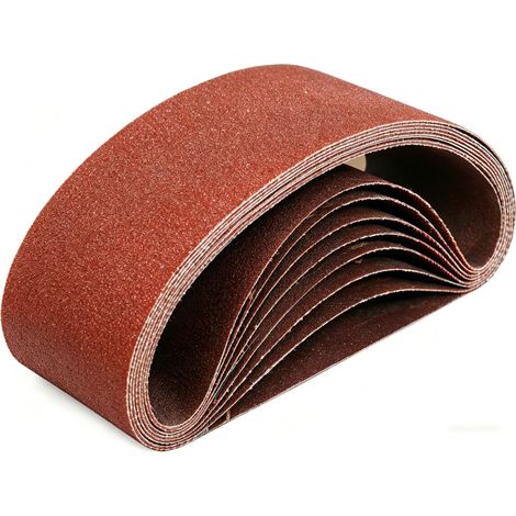 Lot de bandes abrasives 100 x 610 mm, ensemble de 25 pièces, grains (P80x5, P120x5, P150x5, P240x5, P320x5), pour ponceuse à bande (1/5)