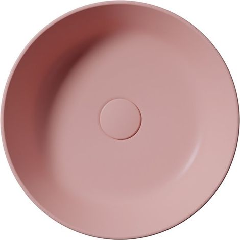 Vasque à poser en céramique KUBE X, diamètre 40 cm, blush mat (1/2)