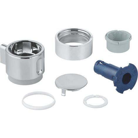 Fermeture pour cartouches thermostatiques Grohtherm – Finition chromée GROHE StarLight – Manette 1/4 pour installation facile