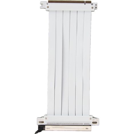PCIe 3.0 x16 Verlängerungskabel, hoch abgeschirmt, 180° flexibel, für Grafikkarten, weiß, 20 cm / 7,9 Zoll (1/5)