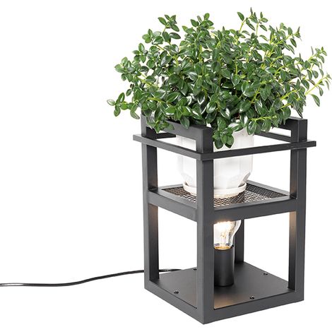 Industrial Table Lamp Black - Cage Rack