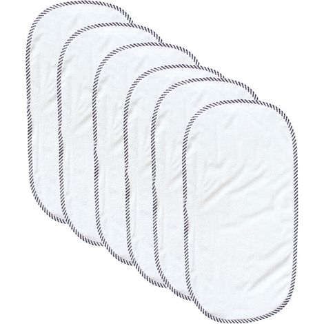 Lot de 6 matelas à langer réutilisables pour couches de bébé : 30 x 60 cm, matelas à langer, lavables, doux et protecteurs, confortables pour bébé, blanc (1/5)