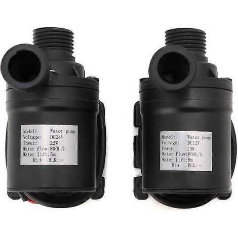 Pompe à eau 800 L/h, 5 m, DC12V/24V, moteur sans balais, composants électroniques de circulation, fontaine extérieure pour jardin/cour. (1/5)