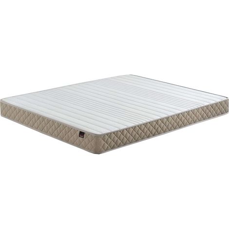 Colchón 90x180 cm Altamente Transpirable de Firmeza Media Nucleo Flexible Fibras Naturales (15-16 cm)