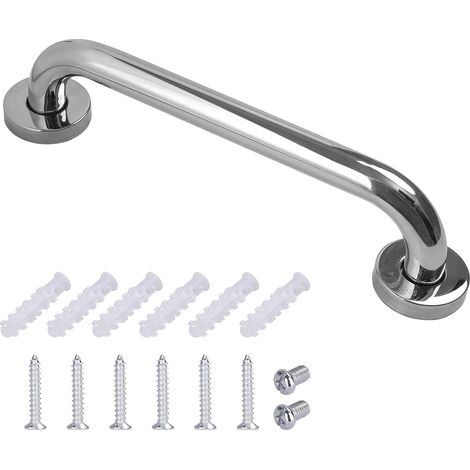Maniglia per vasca da bagno in acciaio inossidabile per WC, WC per anziani/disabili/bambini/incinte, 30 cm (1/4)