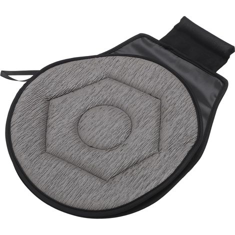 Coussin de Chaise Pivotante 360 Degrés en Tissu et Eva Fond Antidérapant pour Siège de Voiture ou Chaise, pour Table et Tout Type D'assise (1/5)