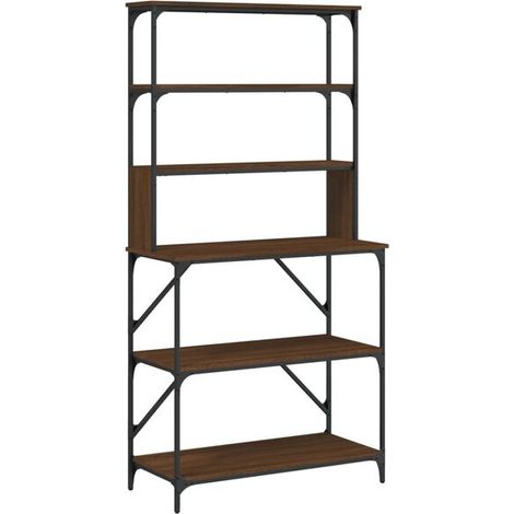 Étagère à pâtisserie à six niveaux, chêne brun, 90 x 40 x 180 cm (1/5)