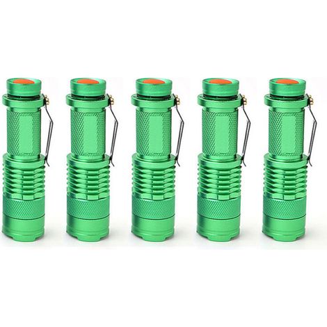 5 Mini lampe torche télescopique rechargeable, pour LED Rechargeable , verte (1/5)