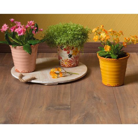 VASO IN TERRACOTTA D.14XH14CM GIALLO / ROSA / FIOR (1/3)