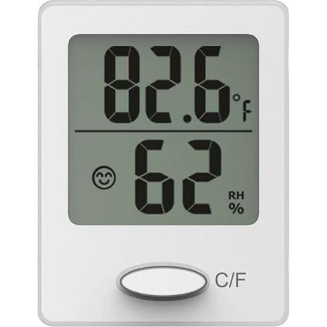 Mini-Digital-Hygrometer, hochpräzises digitales Umweltthermometer, umschaltbarer Temperaturmonitor in °C/°F, Reptilienthermometer und Hygrometer für Komfort zu Hause und im Büro (1/4)