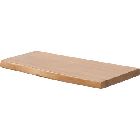 Steckboard mit Baumkante Wandregal Akazie massiv eichefarben lackiert 80 x 20 Amanda (1/5)