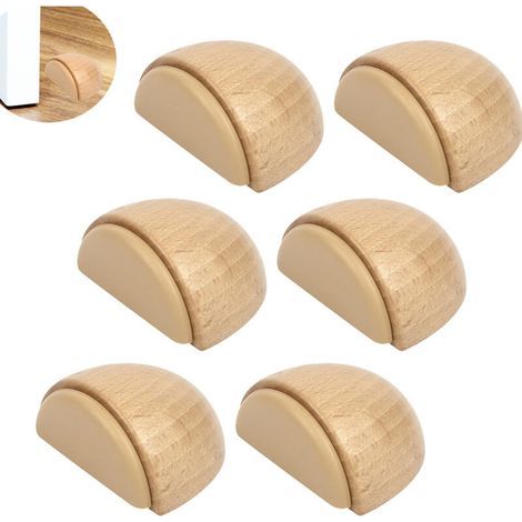 6er-Set Türstopper – Selbstklebende Türstopper aus Holz für Böden und Parkett – Selbstklebender Türstopper (1/5)